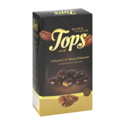 شوكولاتة دراجية داكنة 70% بالبيكان من توبس، كاكاو 125 جرامًا