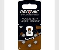 Rayovac Zinc-Air Battery PR41 1.4 V 6-Blister, Silver