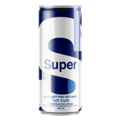 سوبر مشروب غازي بنكهة التوتي فروتي 250 مل