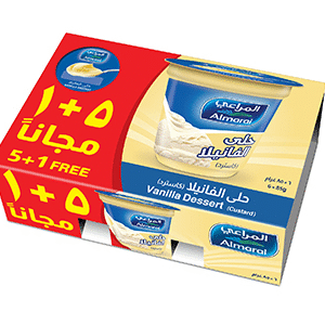 المراعي حلوى كاسترد 85 جرام × 5 + 1 مجاناً