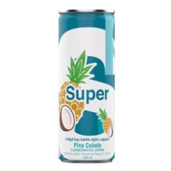 سوبر مشروب غازي بنكهة  الأناناس وجوز الهند250 مل