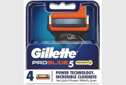 Gillette ProGlide 5 Power Blades Refills, 5 Bladed 4 Count