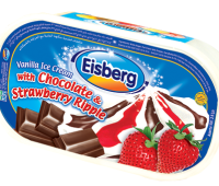 Milk Ice With Chocolate & Strawberry Ripple Family Pack  2.5 Lt