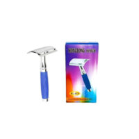 ماكينة حلاقة على شكل حرف T مع شفرة معدنية