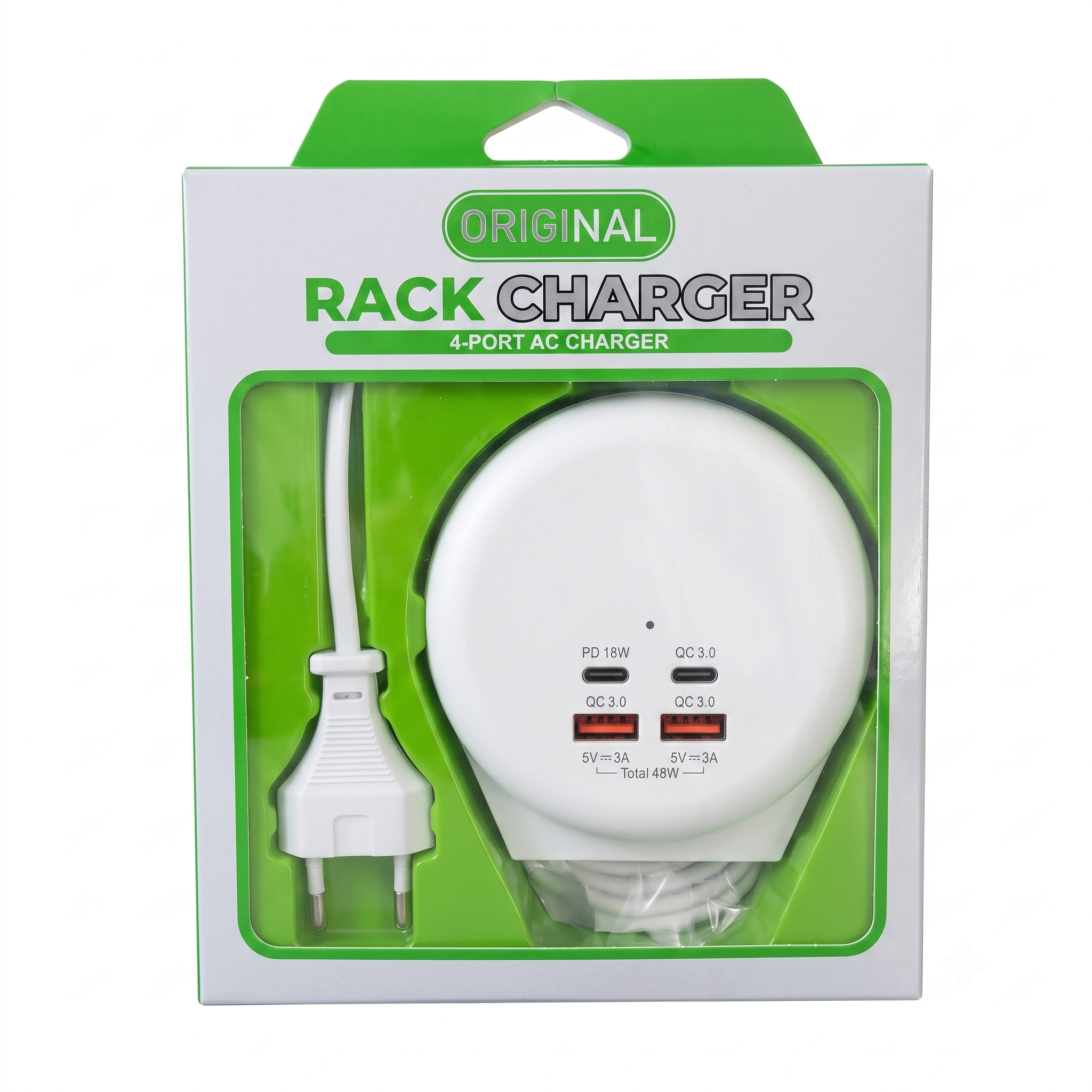 Gemini_Generated_Image_u7qfywu7qfywu7qf شاحن حائطي متعدد المنافذ من نوع "Original Rack Charger