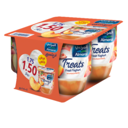 المراعي تريتس لبن منكه بقطع الخوخ، 105غم عدد 4