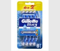 Gillette Blue3 Disposable Razor 6+2 Cool Blister Pack