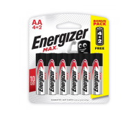 بطاريات إنرجايزر ماكس -4+2 قطعة (AA)