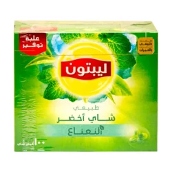 شاي ليبتون اخضر بالنعناع 100 ميدالية
