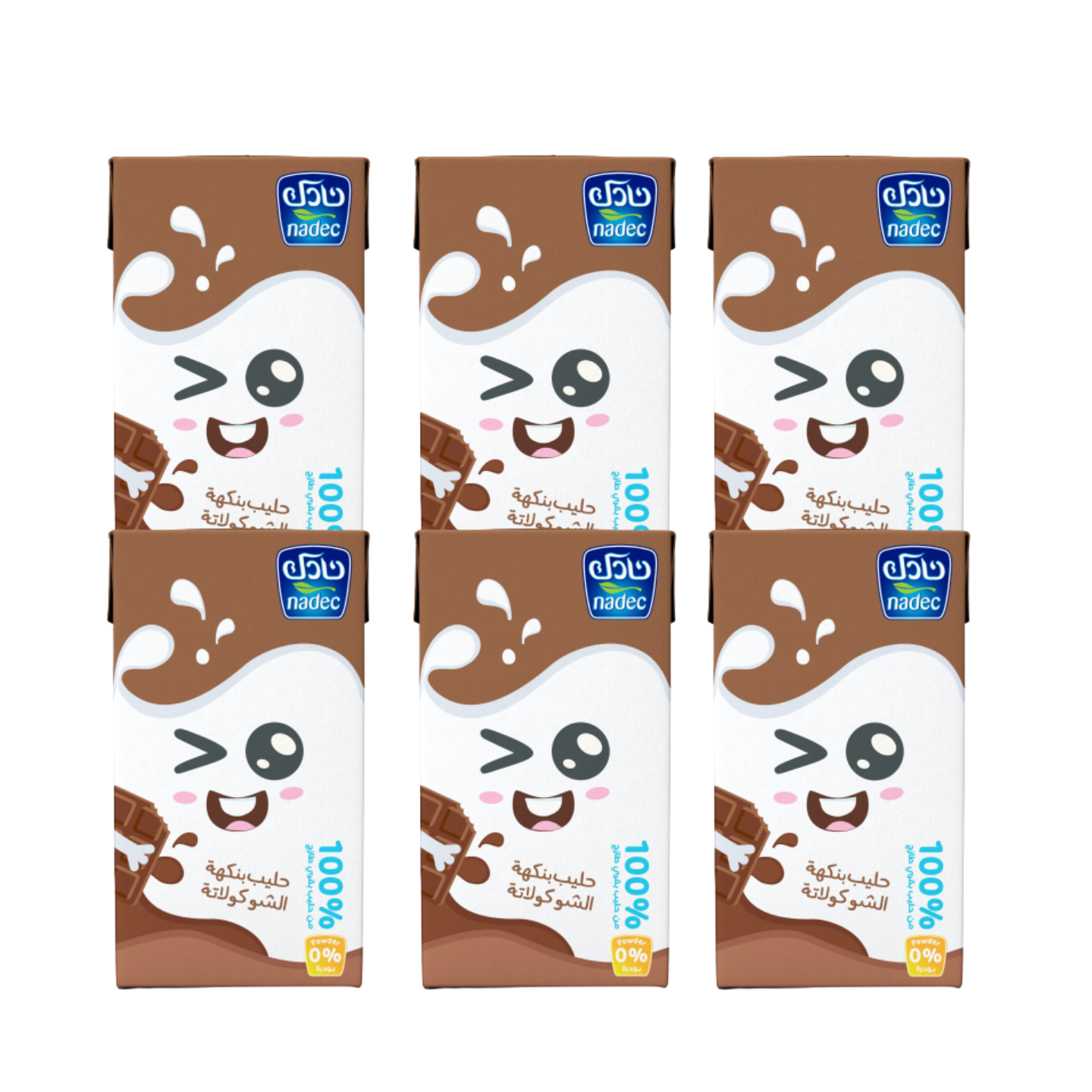 نادك حليب بنكهة الشوكولاتة 125 مل 6 حبات