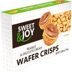 رقائق الويفر الحلوة والمبهجة بنكهة الفول السوداني والكريمة الرقيقة 110 جرام