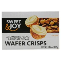 رقائق الويفر الحلوة والمبهجة بالفول السوداني والكريمة الرقيقة 112 جرام