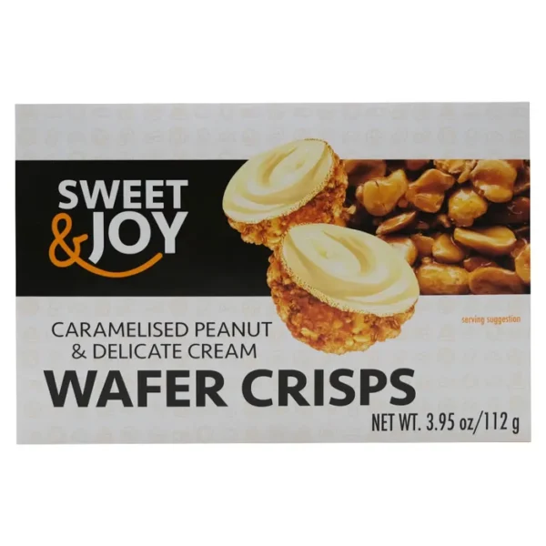 رقائق الويفر الحلوة والمبهجة بالفول السوداني والكريمة الرقيقة 112 جرام