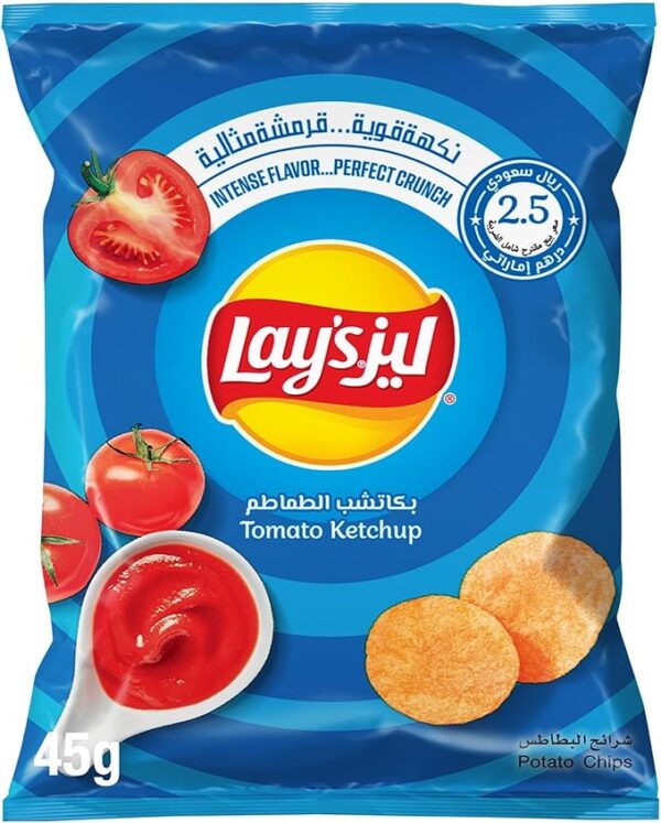 ليزرقائق بطاطس كاتشب، 110 غرام