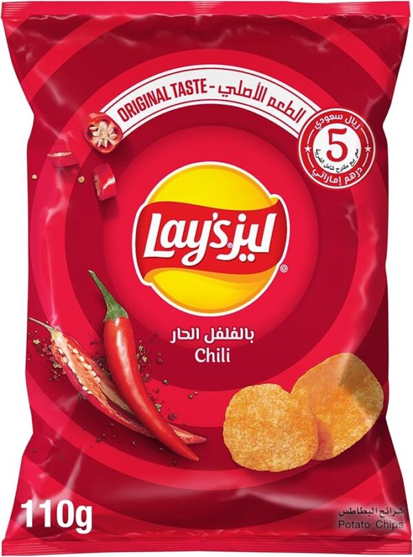 ليزرقائق البطاطس بالفلفل الحار  110 غرام