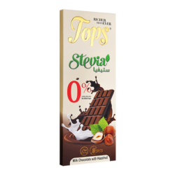 توبس شوكولاته بالحليب والبندق محلاه بالستيفيا