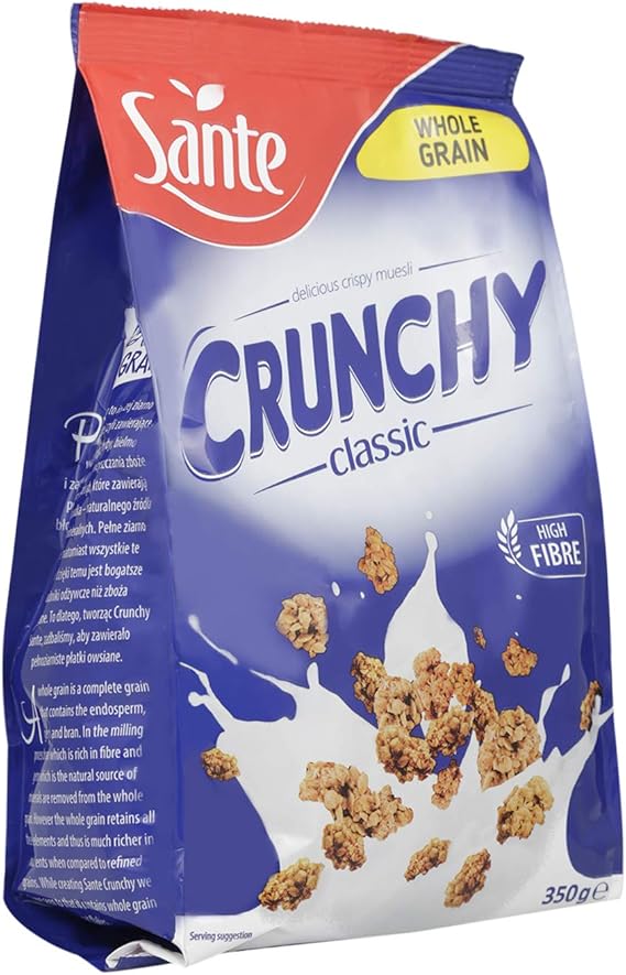 رقائق الشوفان سانتي المقرمشة المصنوعة من الحبوب الكاملة، 350 غرام