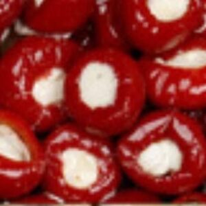 زيتون  احمر محشي لبنه