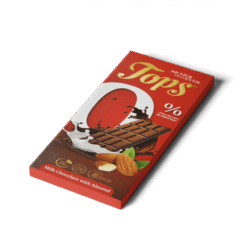 توبس شوكولاته بالحليب واللوز خالية من السكر