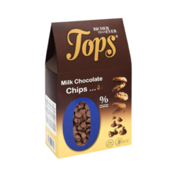 توبس رقائق شوكولاتة بالحليب خالية من السكر من توب، 200 جرام