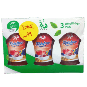 هبة  عبوات كاتشب الطماطم عبوة التوفير 340g * 3