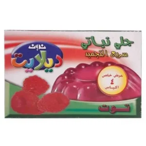 نون ديلايت جلي نباتي بنكهة توت العليق 85 غرام 4 أكياس