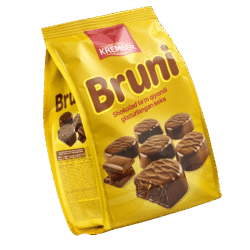 كب كيك «بروني» مغطى بحشوة بنكهة الشوكولاتة