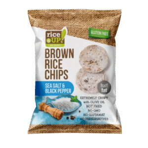 براونر رقائق الأرز الكاملة مع ملح البحر والفلفل