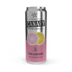 كناري مشروب غازي بنكهة الليمون الوردي 330 مل