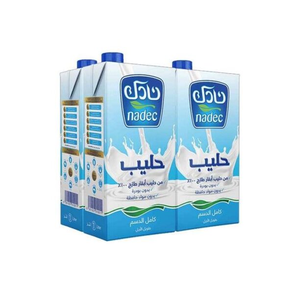 نادك حليب كامل الدسم 1 لتر 4 حبات