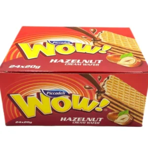 واو ويفر بيكاديلي الويفر والمحشي بكريمة البندق20غرام 24 قطعه