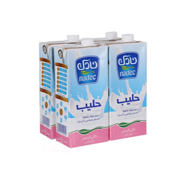 نادك حليب خالي الدسم 1 لتر 4 حبات