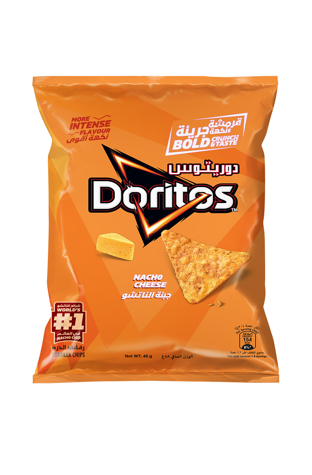 رقائق تورتيلا دوريتوس بنكهة جبنة الناتشو 48 غرام