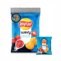 رقائق بطاطس ليز وايفي بنكهة كاتشب الطماطم 21 كيسًا
