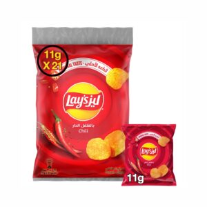 رقائق بطاطس ليز بالفلفل الحار 21 كيسًا