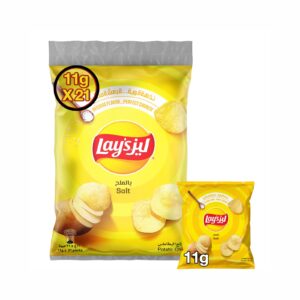 رقائق بطاطس ليز بالملح 21 كيسًا