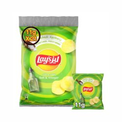  رقائق بطاطس ليز بالملح والخل 21 كيسًا