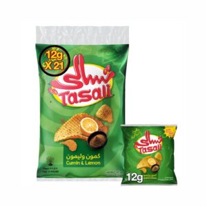  بطاطس تسالي بنكهة الكمون والليمون 21 كيسًا