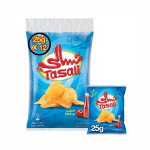  رقائق بطاطس تسالي بنكهة الكاتشب 12 كيسًا