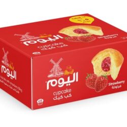 اليوم كب كيك فراولة 30*15 قطعه