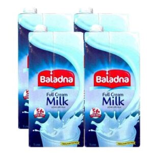 حليب بلدنا كامل الدسم 1 لتر 1*4