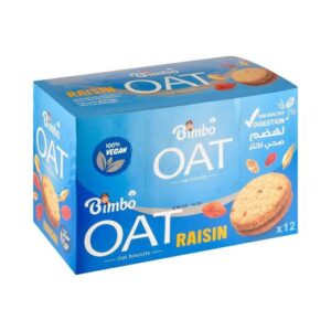 بيمبو بسكويت الشوفان بالزبيب، 12 × 30 جرام
