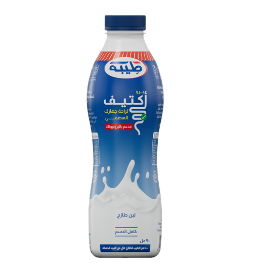 طيبة اكتيف لبن شراب كامل الدسم 900 مل