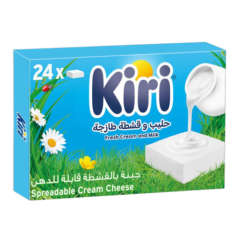 كيري جبنة مربعات بالقشطة قابلة للدهن، 24 قطعة، 432 جرام