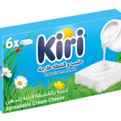 كيري جبنة مربعات بالقشطة قابلة للدهن، 6 قطع، 100 جرام