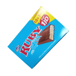 ويفر بكريمة الحليب مغطى بالشوكولاتة "روبي اكسترا 1+ 10 قطع