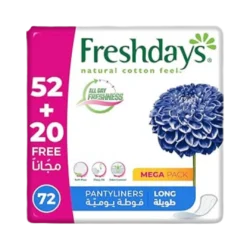 Fresshdays فوط نسائية يومية -حجم طويل- 72pcs