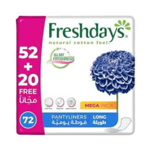 Fresshdays فوط نسائية يومية -حجم طويل- 72pcs