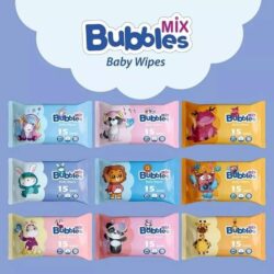 مناديل مبللة 15منديل bubbles mix