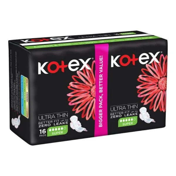 Kotex فوط نسائية -رفيعة حجم كبير- 16pcs
